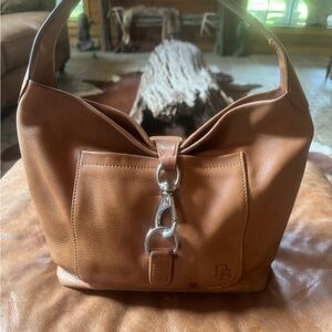 Vintage Dooney & Bourke Brown Leather Shoulder Bag